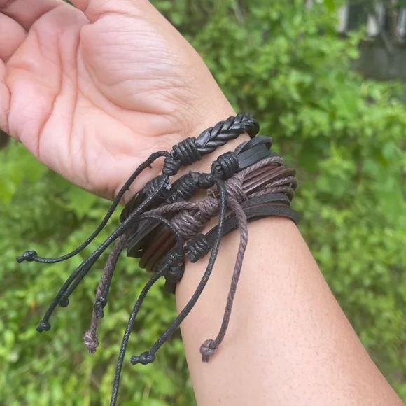 Leather Bracelet Stack Unisex - Picture 2 of 5